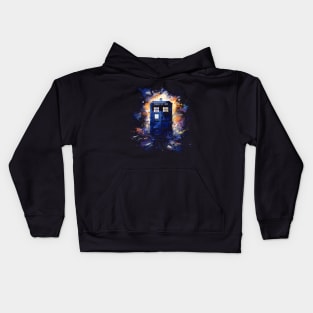 Tardis Watercolor - Time and Space Kids Hoodie